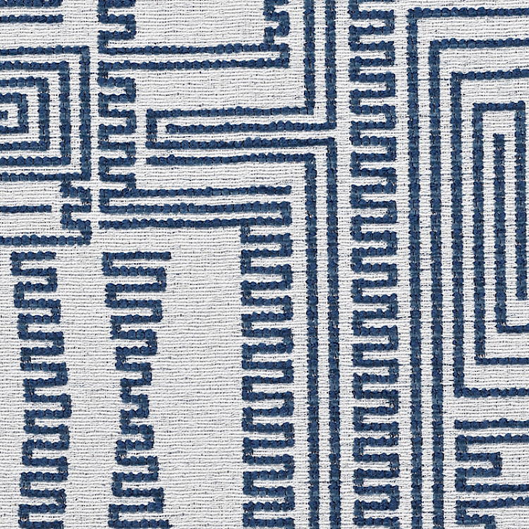 sample Savanna fabric - blue stripes pattern on white