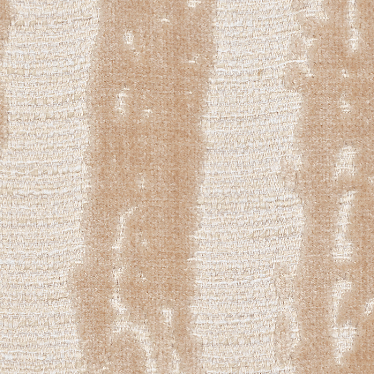 sample Inari fabric - organic beige stripes on white